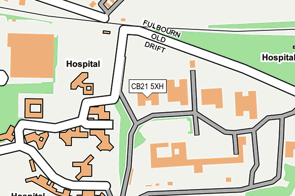 CB21 5XH map - OS OpenMap – Local (Ordnance Survey)