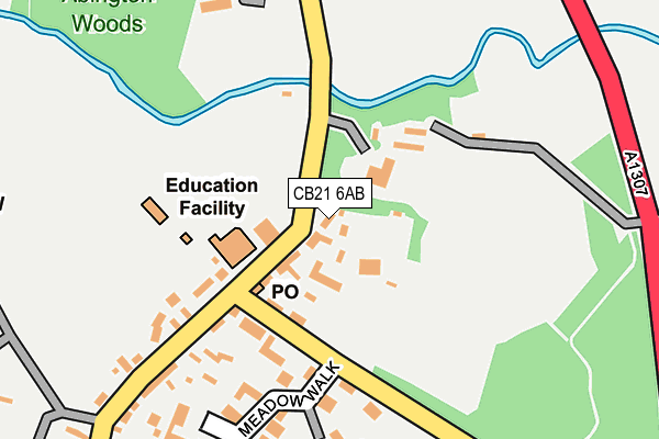 CB21 6AB map - OS OpenMap – Local (Ordnance Survey)