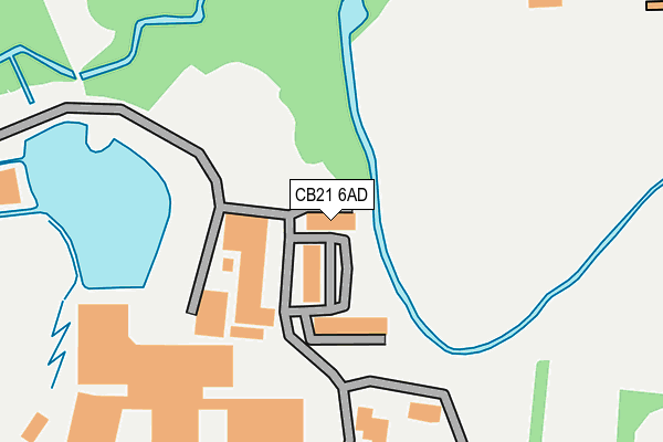 CB21 6AD map - OS OpenMap – Local (Ordnance Survey)