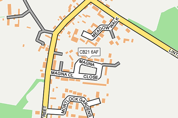 CB21 6AF map - OS OpenMap – Local (Ordnance Survey)