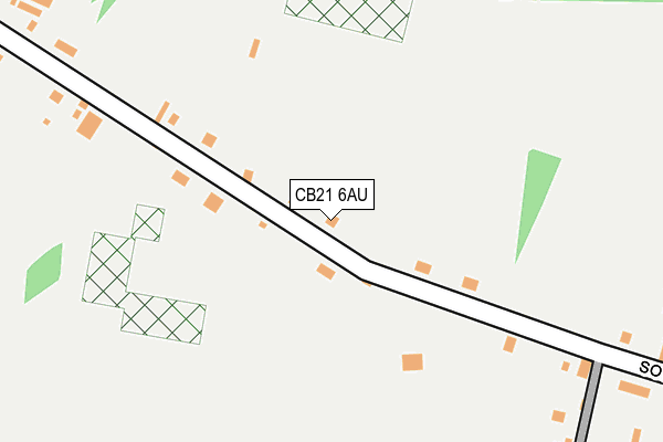 CB21 6AU map - OS OpenMap – Local (Ordnance Survey)