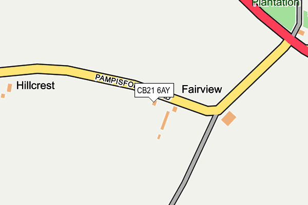 CB21 6AY map - OS OpenMap – Local (Ordnance Survey)