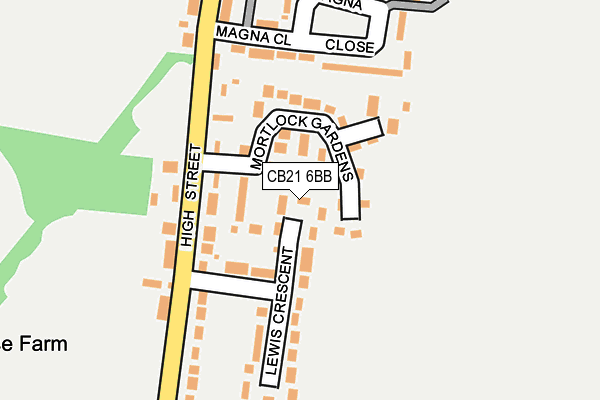 CB21 6BB map - OS OpenMap – Local (Ordnance Survey)