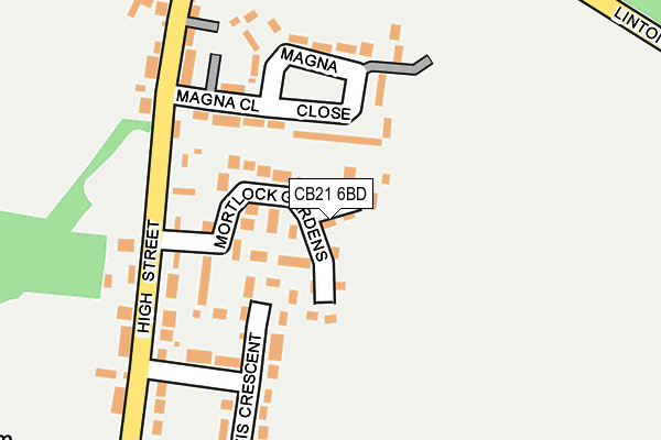 CB21 6BD map - OS OpenMap – Local (Ordnance Survey)