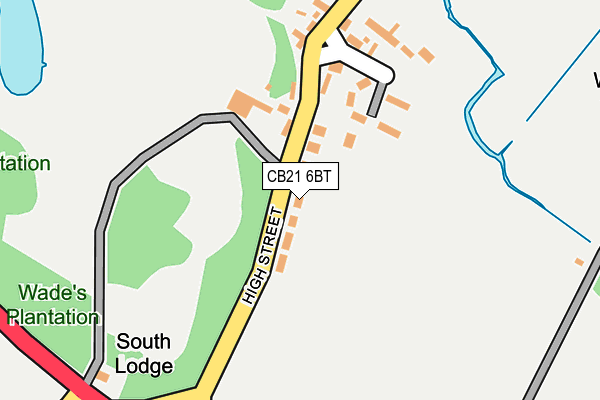 CB21 6BT map - OS OpenMap – Local (Ordnance Survey)