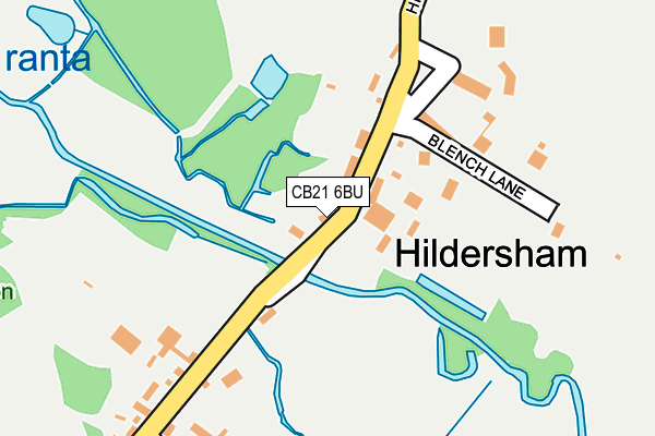 CB21 6BU map - OS OpenMap – Local (Ordnance Survey)