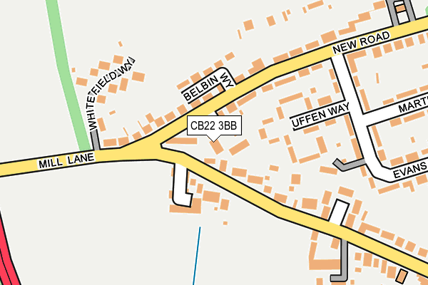 CB22 3BB map - OS OpenMap – Local (Ordnance Survey)