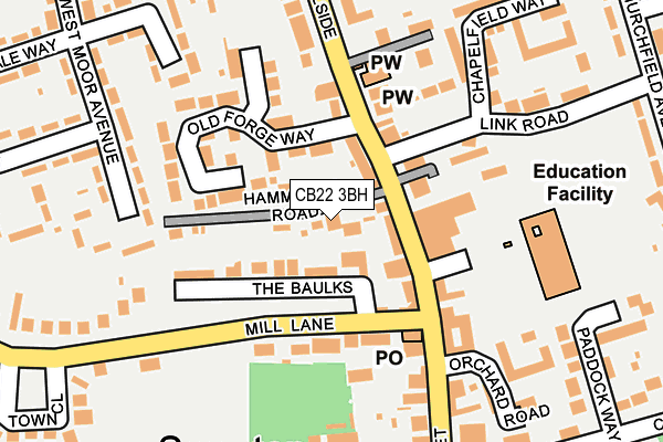 CB22 3BH map - OS OpenMap – Local (Ordnance Survey)