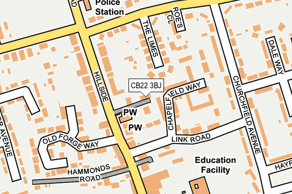 CB22 3BJ map - OS OpenMap – Local (Ordnance Survey)