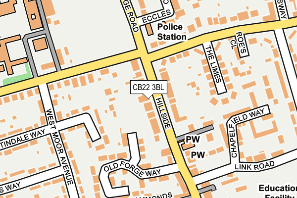 CB22 3BL map - OS OpenMap – Local (Ordnance Survey)