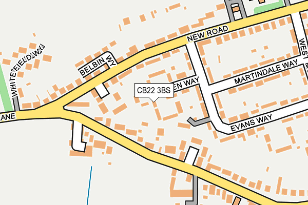 CB22 3BS map - OS OpenMap – Local (Ordnance Survey)