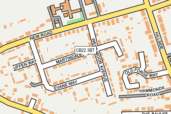 CB22 3BT map - OS OpenMap – Local (Ordnance Survey)