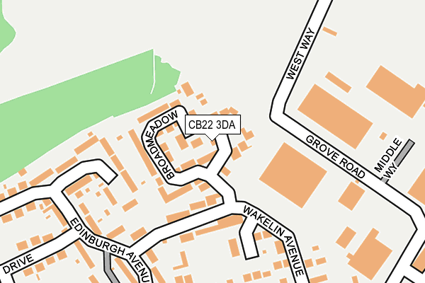 CB22 3DA map - OS OpenMap – Local (Ordnance Survey)