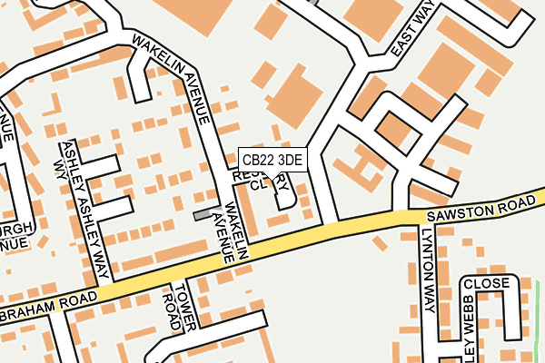 CB22 3DE map - OS OpenMap – Local (Ordnance Survey)