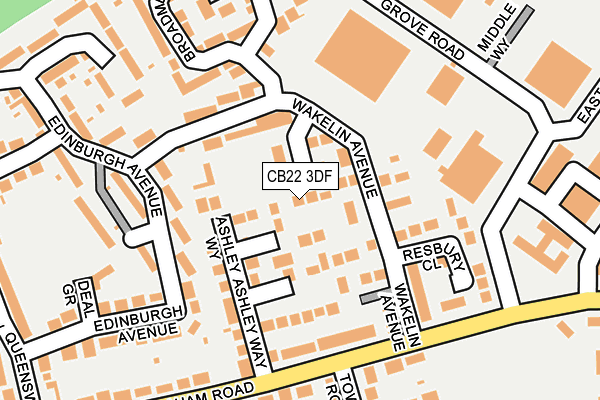 CB22 3DF map - OS OpenMap – Local (Ordnance Survey)