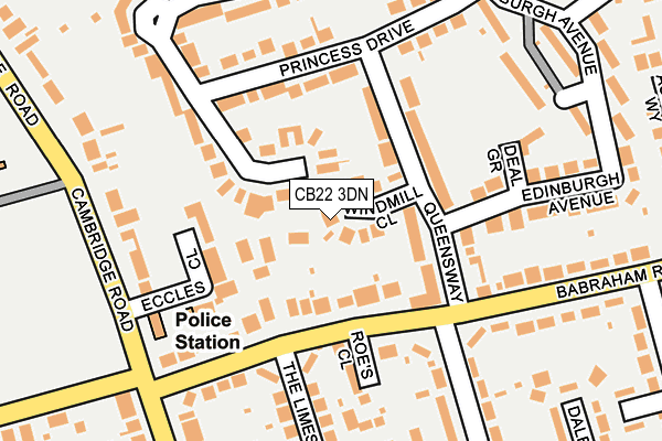CB22 3DN map - OS OpenMap – Local (Ordnance Survey)