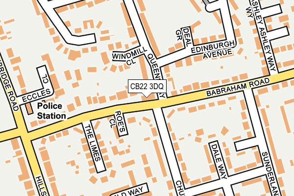 CB22 3DQ map - OS OpenMap – Local (Ordnance Survey)