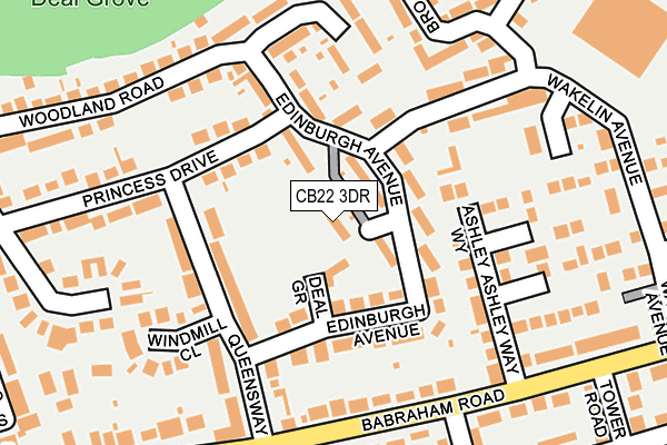 CB22 3DR map - OS OpenMap – Local (Ordnance Survey)