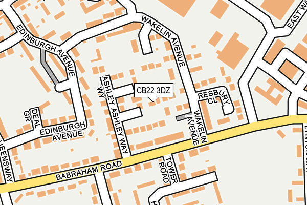 CB22 3DZ map - OS OpenMap – Local (Ordnance Survey)