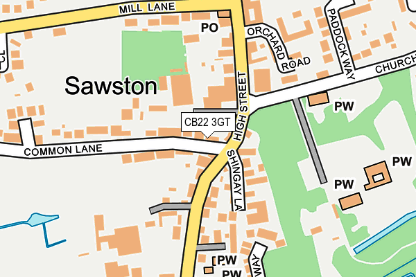 CB22 3GT map - OS OpenMap – Local (Ordnance Survey)