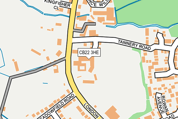 CB22 3HE map - OS OpenMap – Local (Ordnance Survey)