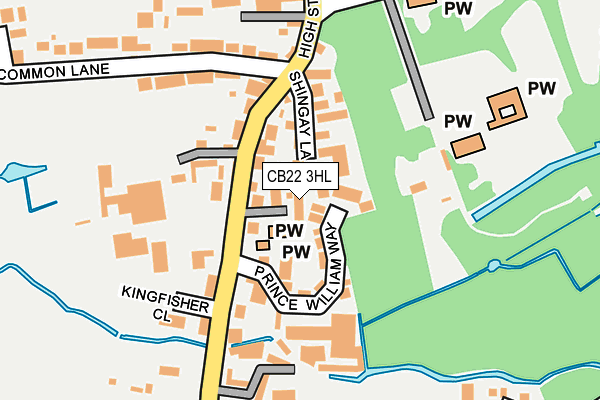 CB22 3HL map - OS OpenMap – Local (Ordnance Survey)