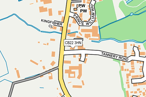 CB22 3HN map - OS OpenMap – Local (Ordnance Survey)