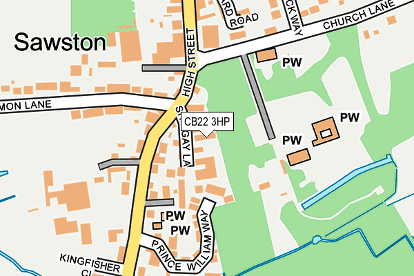 CB22 3HP map - OS OpenMap – Local (Ordnance Survey)