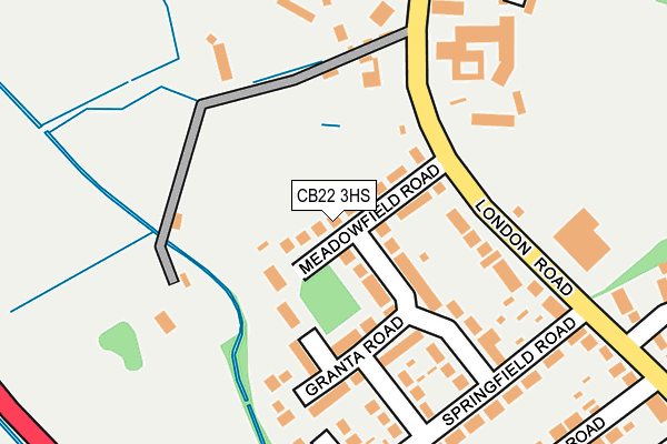 CB22 3HS map - OS OpenMap – Local (Ordnance Survey)