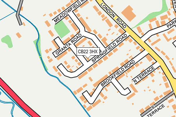 CB22 3HX map - OS OpenMap – Local (Ordnance Survey)