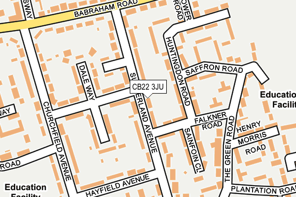 CB22 3JU map - OS OpenMap – Local (Ordnance Survey)