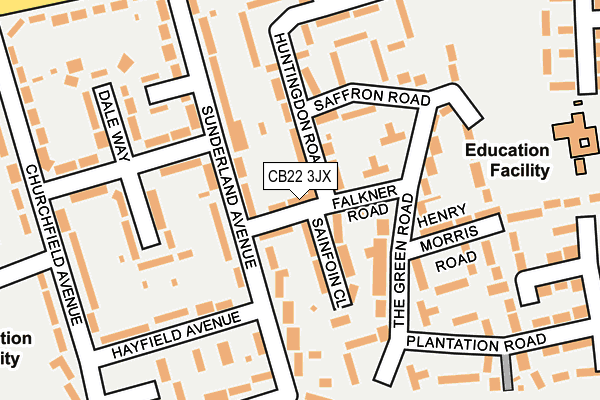 CB22 3JX map - OS OpenMap – Local (Ordnance Survey)