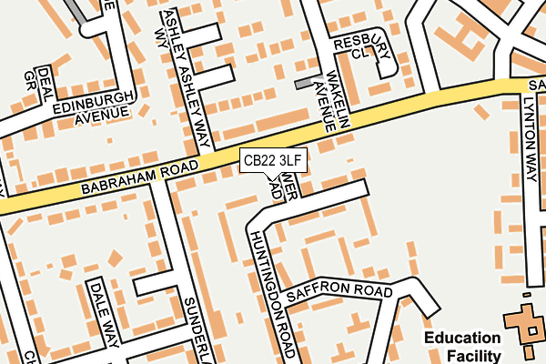 CB22 3LF map - OS OpenMap – Local (Ordnance Survey)