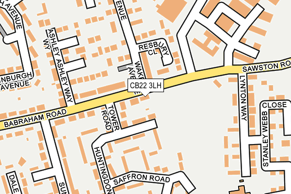 CB22 3LH map - OS OpenMap – Local (Ordnance Survey)