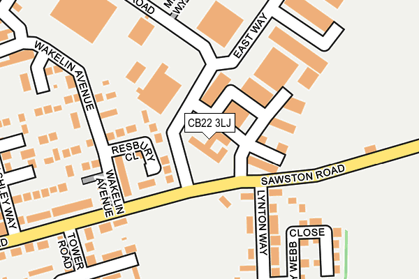 CB22 3LJ map - OS OpenMap – Local (Ordnance Survey)