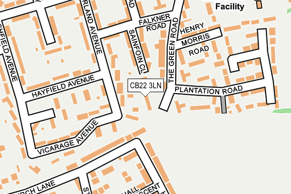 CB22 3LN map - OS OpenMap – Local (Ordnance Survey)