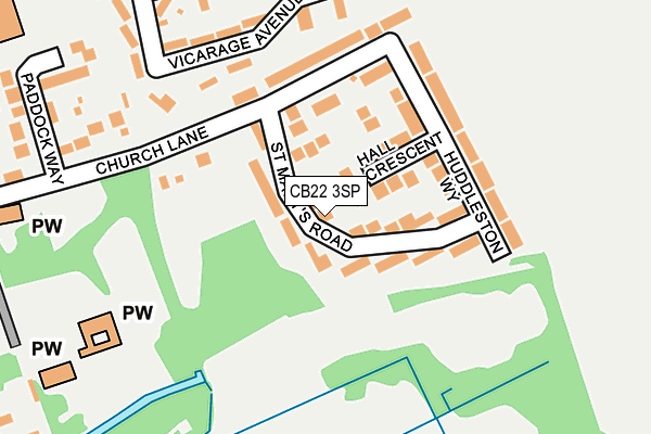 CB22 3SP map - OS OpenMap – Local (Ordnance Survey)