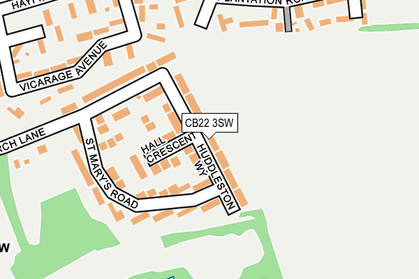CB22 3SW map - OS OpenMap – Local (Ordnance Survey)