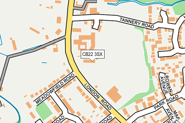 CB22 3SX map - OS OpenMap – Local (Ordnance Survey)