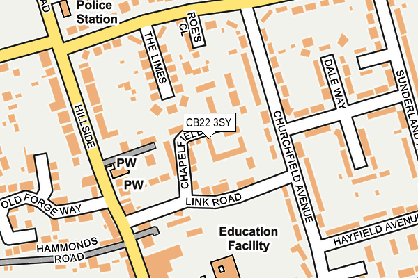 CB22 3SY map - OS OpenMap – Local (Ordnance Survey)