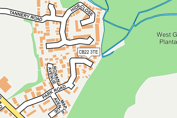 CB22 3TE map - OS OpenMap – Local (Ordnance Survey)