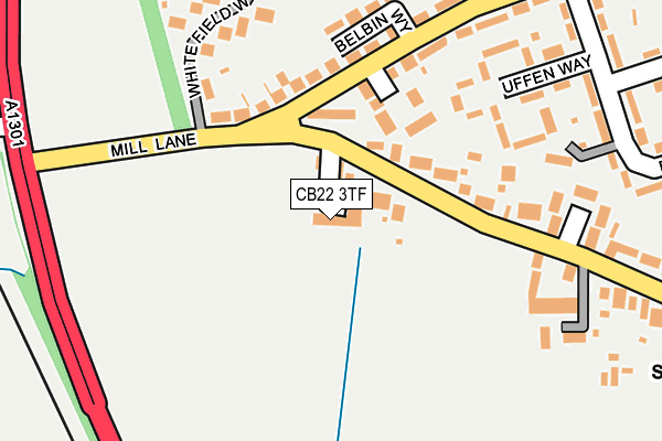 CB22 3TF map - OS OpenMap – Local (Ordnance Survey)