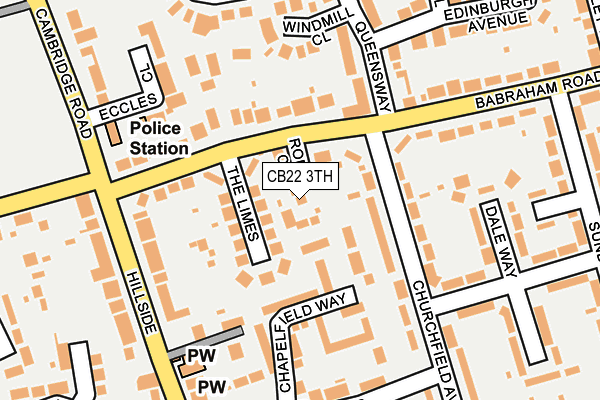 CB22 3TH map - OS OpenMap – Local (Ordnance Survey)