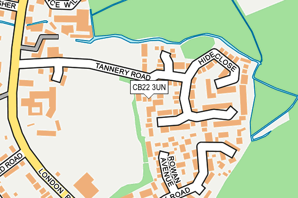 CB22 3UN map - OS OpenMap – Local (Ordnance Survey)