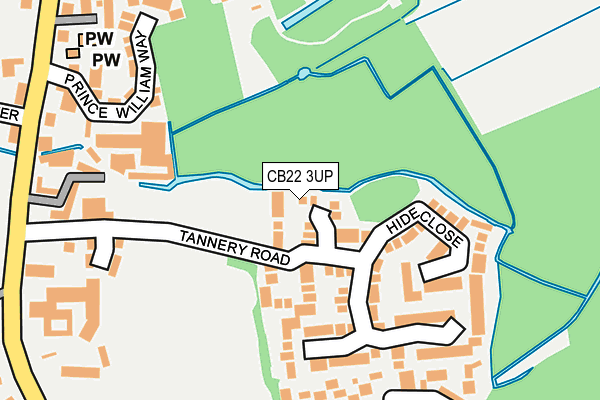 CB22 3UP map - OS OpenMap – Local (Ordnance Survey)