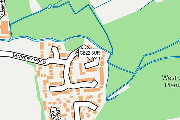 CB22 3UR map - OS OpenMap – Local (Ordnance Survey)