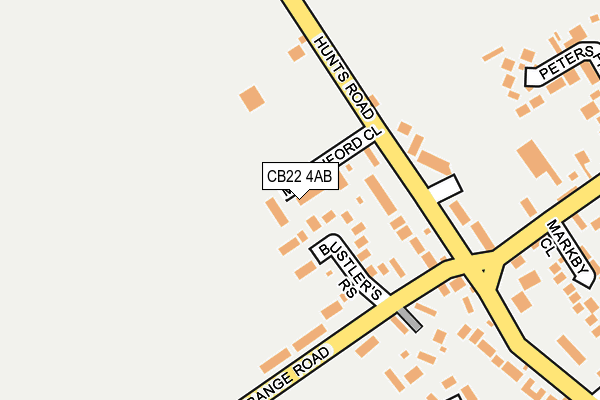 CB22 4AB map - OS OpenMap – Local (Ordnance Survey)