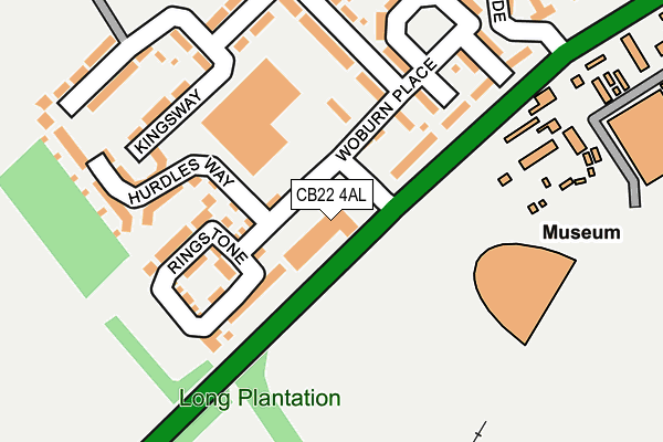 CB22 4AL map - OS OpenMap – Local (Ordnance Survey)