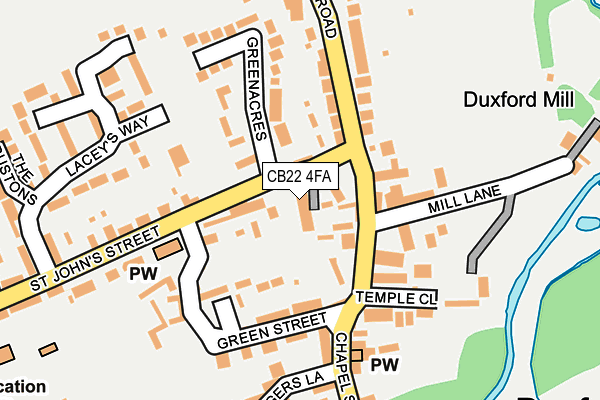 CB22 4FA map - OS OpenMap – Local (Ordnance Survey)