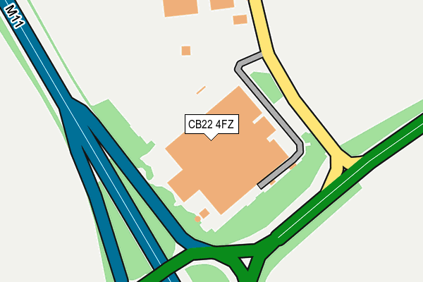 CB22 4FZ map - OS OpenMap – Local (Ordnance Survey)